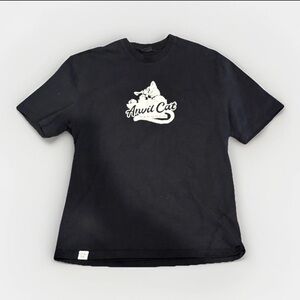 Vintage Anvil Cat Records Black Graphic Tee 2XL Anvil Tag